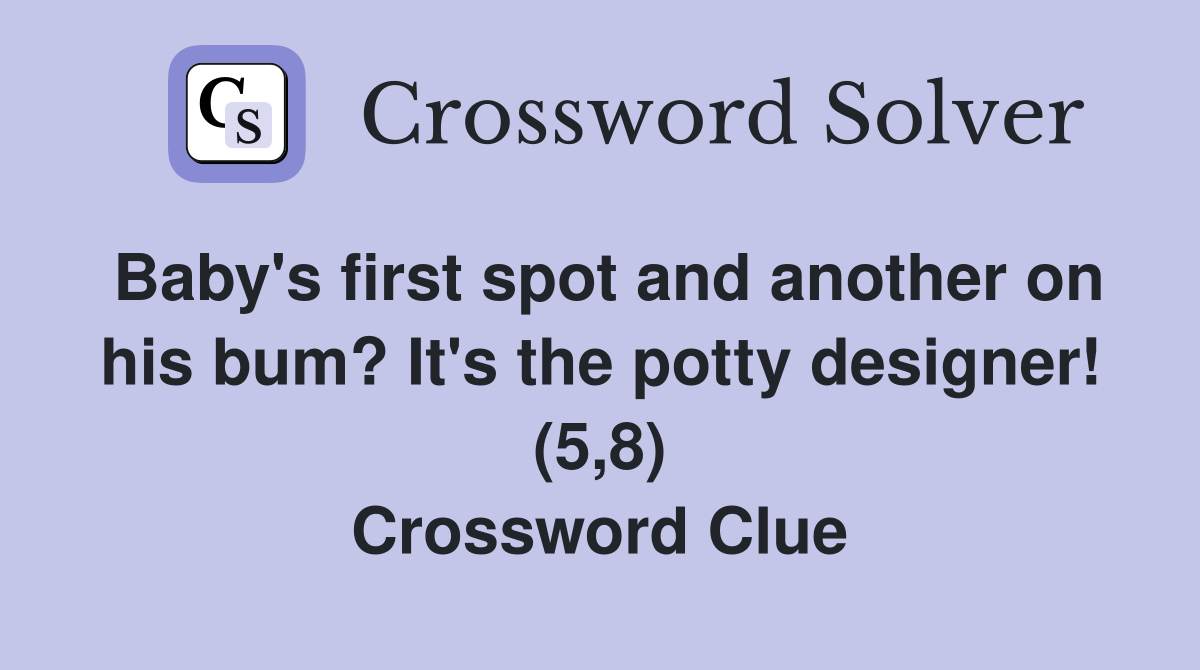 Baby's first spot and another on his bum? It's the potty designer! (5,8